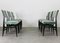 Italian Chairs in Wood and Fabric attributed to Gio Ponti, 1950s, Set of 6 1