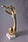 Vintage Brass Musician Sculpture on Travertine Base, 1980s 4