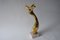 Vintage Brass Musician Sculpture on Travertine Base, 1980s 3