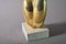 Vintage Brass Musician Sculpture on Travertine Base, 1980s 9
