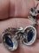 Art Deco Ohrringe mit blauen Saphiren und Diamanten in Platin gefasst, 1925, 2 . Set 7