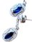 Art Deco Ohrringe mit blauen Saphiren und Diamanten in Platin gefasst, 1925, 2 . Set 11