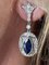 Art Deco Ohrringe mit blauen Saphiren und Diamanten in Platin gefasst, 1925, 2 . Set 9