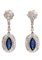 Art Deco Ohrringe mit blauen Saphiren und Diamanten in Platin gefasst, 1925, 2 . Set 10