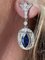 Art Deco Ohrringe mit blauen Saphiren und Diamanten in Platin gefasst, 1925, 2 . Set 13