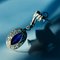Art Deco Ohrringe mit blauen Saphiren und Diamanten in Platin gefasst, 1925, 2 . Set 2