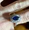 Art Deco Ring aus blauem Saphir und Diamanten in Platin gefasst, 1925 6