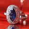 Art Deco Ring aus blauem Saphir und Diamanten in Platin gefasst, 1925 3