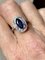 Art Deco Ring aus blauem Saphir und Diamanten in Platin gefasst, 1925 4