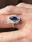 Art Deco Ring aus blauem Saphir und Diamanten in Platin gefasst, 1925 11