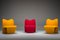 Multipla Lounge Chairs by Dillon & Wheeler for Kron Design, 1990s, Set of 3 1