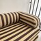 Sofá cama vintage de tela de rayas, años 70, Imagen 3