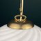 Vintage Swirl White Murano Glass Pendant Lamp, 1970s, Image 4