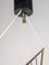 Lampe à Suspension avec Abat-jour en Opaline et Laiton dans le style de Stilnovo, 1950s 7