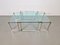 Vintage Couchtisch & Beistelltisch aus Messing & Glas von Peter Ghyczy, 1970er, 3er Set 1