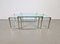 Vintage Couchtisch & Beistelltisch aus Messing & Glas von Peter Ghyczy, 1970er, 3er Set 14