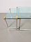 Vintage Couchtisch & Beistelltisch aus Messing & Glas von Peter Ghyczy, 1970er, 3er Set 2