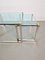 Vintage Couchtisch & Beistelltisch aus Messing & Glas von Peter Ghyczy, 1970er, 3er Set 4