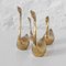 Famiglia di cigni Mid-Century in ottone, anni '70, set di 4, Immagine 4