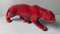 Art Deco Fremch Saint-Clément Panther aus glasierter roter Keramik, 1930er 2