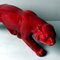 Art Deco Fremch Saint-Clément Panther aus glasierter roter Keramik, 1930er 12