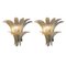 Petites Appliques Palmette par Ercole Barovier pour Barovier & Toso, 1950s, Set de 2 1
