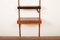 Wall Shelf Royal System 1 in Teak Wood with Writing Shelf & Black Metal Clip-on Lamp by Poul Cadovius for Cado, 1948, Image 10