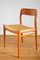 Danish Model 75 Teak Chairs by Niels O. Møller for Jl Moller, 1960s, Set of 4 18