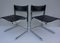 Cantilever Metal and Leather Chairs for Paolo Italy, 1970s, Set of 2 1