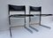 Cantilever Metal and Leather Chairs for Paolo Italy, 1970s, Set of 2 8