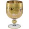 Italian Gilded Glass Goblet, 1950s 1
