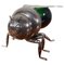 English Silver-Plated and Green Glass Bee Honey Pot, 1900s, Image 1
