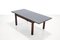 Mesa de centro de wengué con tablero de piedra natural verde, años 70, Imagen 4