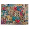 Deutscher Pop Art Wollteppich in Blau & Grün von Vorwerk, 1960er 1