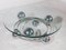 Mesa de centro Sputnik de metal cromado con esferas y superficie redonda de vidrio, Alemania, años 60, Imagen 6