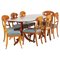 Chaises de Salle à Manger Biedermeier en Bouleau Doré Flammé, Suède, 1920s, Set de 8 4