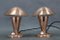 Bauhaus Mushroom Table Lamps in Copper Finish, Former Czechoslovakia, 1930s, Set of 2 2