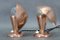 Bauhaus Mushroom Table Lamps in Copper Finish, Former Czechoslovakia, 1930s, Set of 2 6