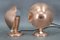 Bauhaus Mushroom Table Lamps in Copper Finish, Former Czechoslovakia, 1930s, Set of 2 7