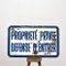French Private Property Sign, 1950s 1