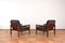 Mid-Century Modern Danish Teak Lounge Chairs by Arne Vodder for Komfort, 1960s, Set of 2 3