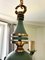 Art Deco Chandelier in Bronze and Green Lacquered Sheet Metal, 1930, Image 6