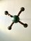 Art Deco Chandelier in Bronze and Green Lacquered Sheet Metal, 1930, Image 7