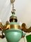 Art Deco Chandelier in Bronze and Green Lacquered Sheet Metal, 1930, Image 8