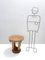 Runder Art Deco Eiche Durmast & Glas Couchtisch, Italien, 1940er 3