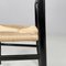 Mid-Century Modern Italian Black Wood and Straw Chairs by Gio Ponti for Cassina, 1960s, Set of 10 15