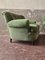 Vintage Chesterfield Style Sofas in Green Fabric, Set of 2 3