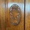 Antique Art Nouveau Wardrobe with Mirror in Oak, 1910, Image 5