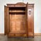 Antique Art Nouveau Wardrobe with Mirror in Oak, 1910, Image 15
