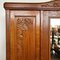 Vintage Art Deco Wardrobe with Mirror in Oak, 1930, Image 4